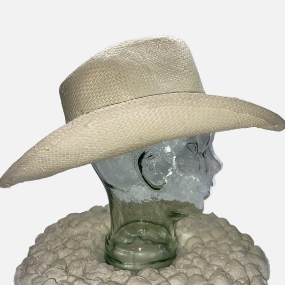 Classic Hat Co. White Straw 10gal Cowgirl Hat 60cm - Picture 6 of 15
